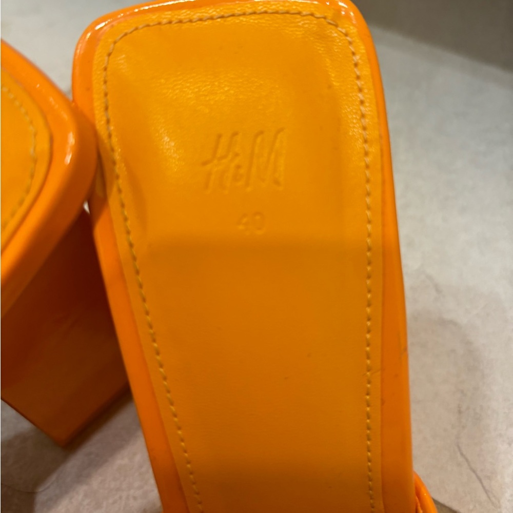 H&M Orange Slip-on Heels - Picture 3 of 3